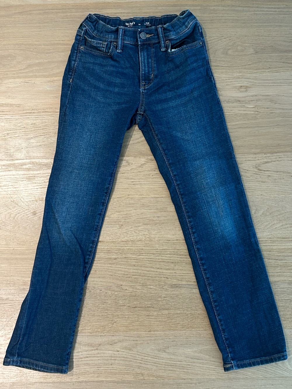 Old Navy Men's Slim Straight Jeans in Dark Blue Wash